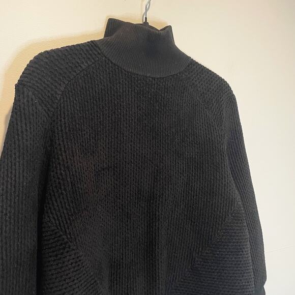 Frame Black Textured Chenille Mockneck Sweater - size XS - Picture 3 of 6